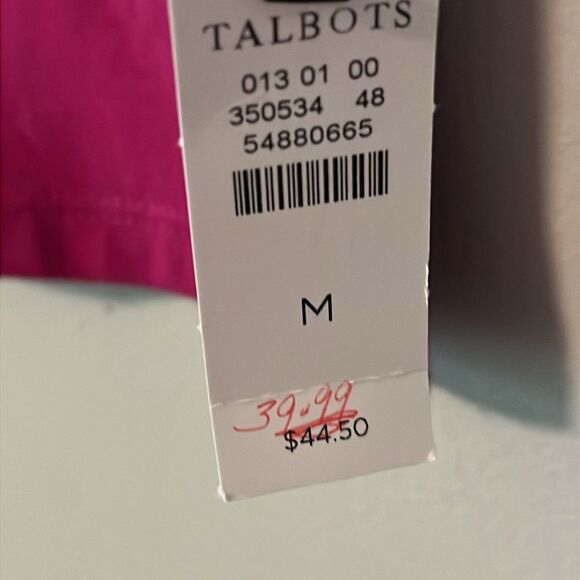 New! Talbots Cotton Bateau Neck Tee - Lovely Floral Size Medium - Picture 5 of 12